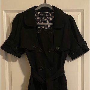 Couture Short Sleeve Dress Coat